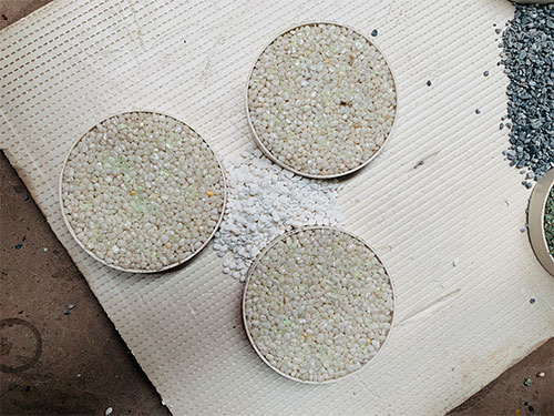 白色水洗石樣塊